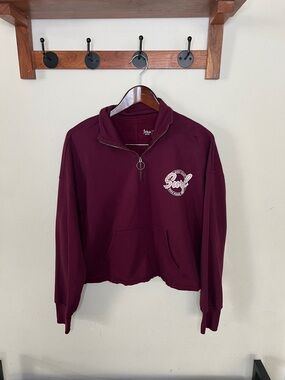 Flirtitude Active Long-Sleeve Quarter-Zip Cropped Sz Medium